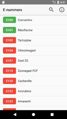 E-nummers android App screenshot 3